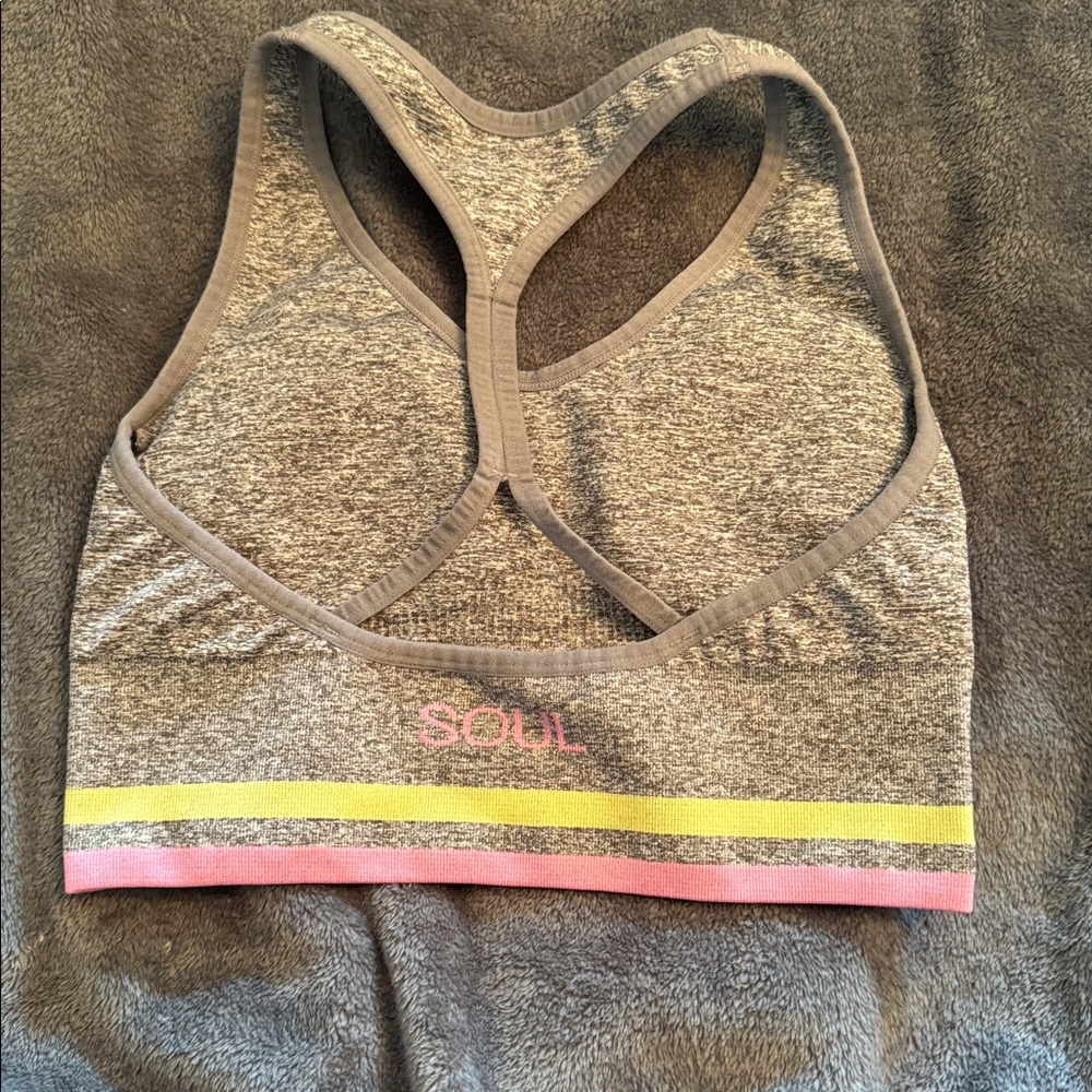 SOUL BY SOULCYCLE Seamless Split Racerback Sports Bra
